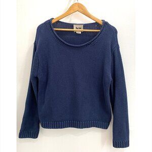 Acne Studios Navy Oversized Cotton Knit Sweater – Size Small / Medium